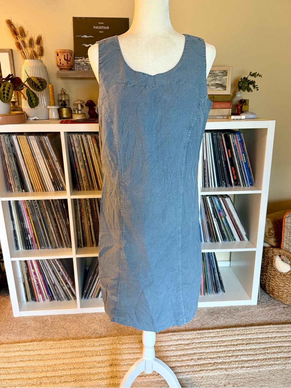 Women’s Size Large Gramicci Blue Nylon Mini Shift Dress